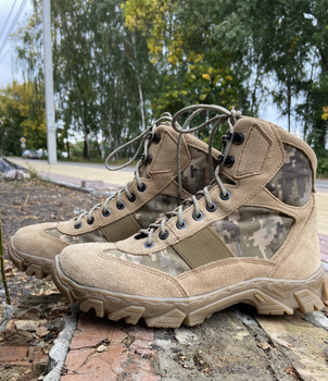 Берцы короткие облегченные, обувь для военных KROK BU01, 40 размер, хаки, 01.40