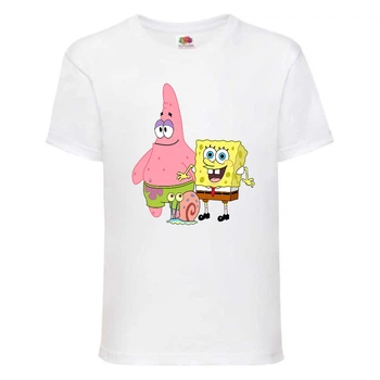Футболка дитяча Спанч Боб 1 (Sponge Bob) біла 152 см