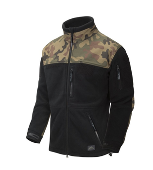 Куртка чоловіча флісова Polish Infantry Jacket - Fleece Helikon-Tex Black/PL Woodland S Тактична