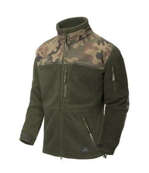 Куртка чоловіча флісова Polish Infantry Jacket - Fleece Helikon-Tex Olive Green/PL Woodland XL Тактична