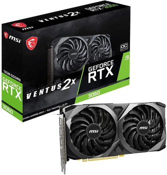 Відеокарта MSI GeForce RTX 3060 Ventus x2 OC 8GB GDDR6 (RTX 3060 VENTUS 2X 8G OC)