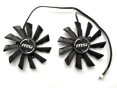 Вентилятор PowerLogic для видеокарты MSI PLD10010B12HH (PLD10010S12HH) комплект 2 шт (№36.1)