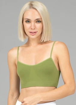 Топ безшовний Giulia Brassiere Olive Branch S/M Оливковий