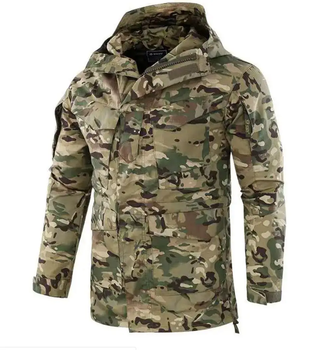 Тактическая куртка HAN WILD М 65 мультикам армейская ветрозащитная водонепроницаемая р.XL