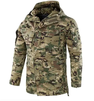 Тактическая куртка HAN WILD М 65 мультикам армейская ветрозащитная водонепроницаемая р.S