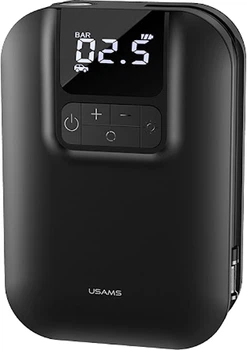 Kompresor samochodowy Usams US-ZB215 Mini Car Air Pump 5000 mAh Czarny (CQBZB21501)