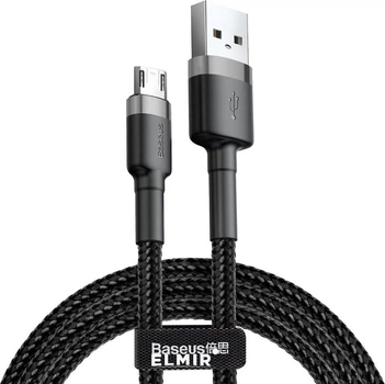 Кабель Baseus cafule Cable USB For Micro 2A 3m Gray+Black (CAMKLF-HG1)