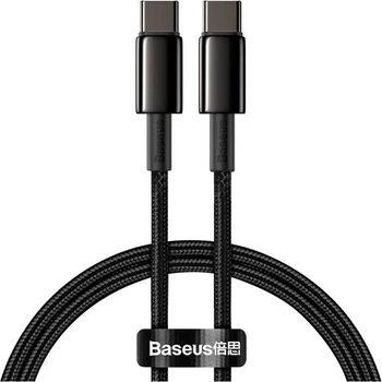 Кабель Baseus Tungsten Gold Fast Charging Data Cable Type-C to Type-C 100W 1m Black (CATWJ-01)