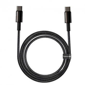 Кабель Baseus Tungsten Gold Fast Charging Data Cable Type-C to Type-C 100W 2m Black (CATWJ-A01)