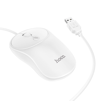 Комп'ютерна миша Hoco GM13 Esteem business wired mouse White