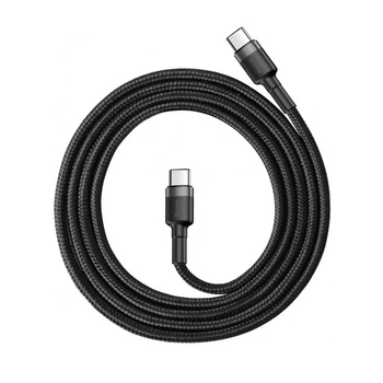 Кабель Baseus Cafule Cable Type-C PD2.0 60W Flash charge (20V 3A) 1M Gray Black