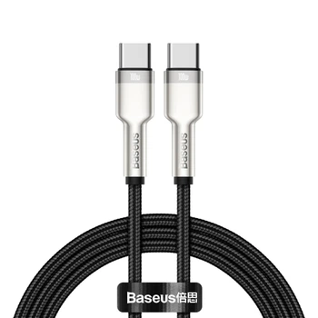 Кабель Baseus Cafule Series Metal Data Cable Type-C to Type-C 100W 1m Black (CATJK-C01)