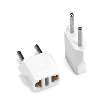 Переходник сетевой 2 Pin EU Plug Adapter ep0130 (медь) White