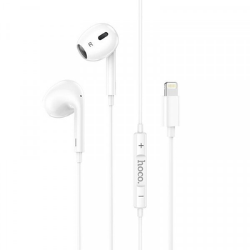 Навушники Hoco M1 Max crystal earphones Lightning with mic White