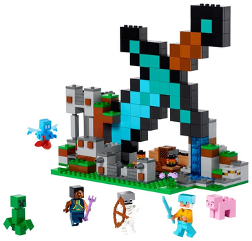 Zestaw klocków LEGO Minecraft Bastion miecza 427 elementów (21244)