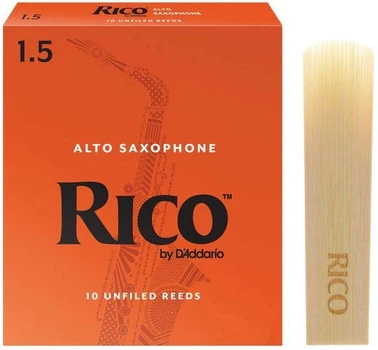 Трость для альт саксофона D'Addario Rico - Alto Sax #1.5 (1шт) (6246)