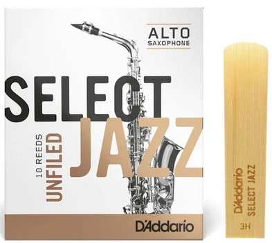 Трость для альт саксофона D'Addario Select Jazz - Alto Sax Unfiled 3H (1шт)