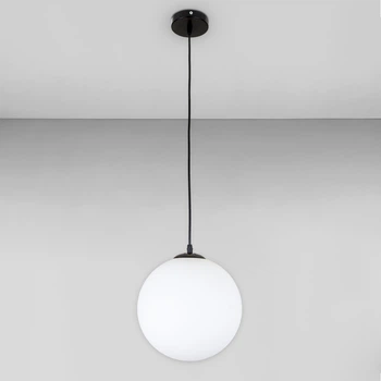 Люстра подвесная шар Light House LS-18602F-1 BK+WH черная, плафон белый