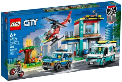 Конструктор LEGO City Центр управління рятувальним транспортом 706 деталей (60371)