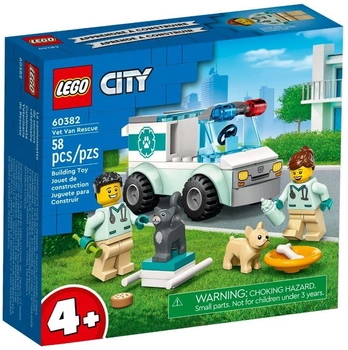 Zestaw klocków LEGO City Karetka weterynaryjna 58 elementów (60382)