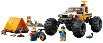Zestaw klocków LEGO City Przygody samochodem terenowym z napędem 4x4 252 elementy (60387)