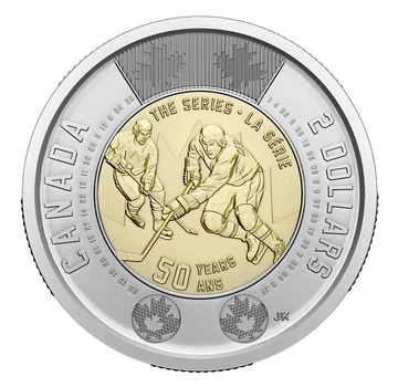 Памятная монета Канады «50 лет суперсерии Canada-USSR» 2 доллара, 2022 г