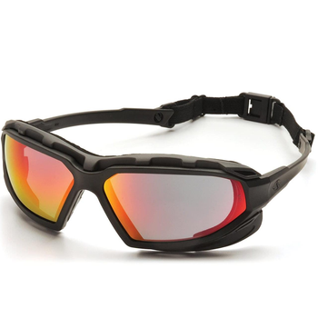Тактические очки баллистические Pyramex Highlander Plus Safety Goggles Красные защитные для стрельбы 0