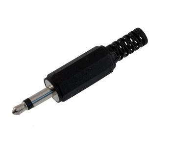 Разъем Jack 3.5 папа 2 pin под пайку Mono Black пластик 03864