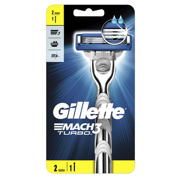 Станок для гоління Gillette Mach 3 Turbo з 2 змінними касетами