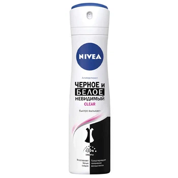 Антиперспирант Nivea Deo Clear Черное и белое Невидимый 150 мл