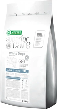 Сухий корм для собак великих порід з білою шерстю Nature's Protection Superior Care White Dogs Grain Free White Fish Adult Large Breeds беззерновий з білою рибою 10 кг (4771317463395)