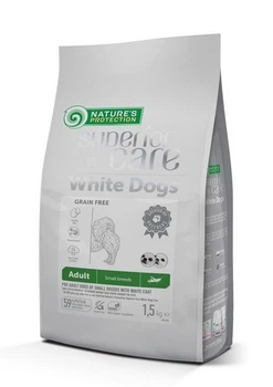 Сухой корм для собак мелких пород с белой шерстью Nature's Protection Superior Care White Dogs Grain Free Adult Small&Mini Breeds беззерновой с насекомыми 1.5 кг (4771317472991)