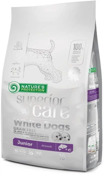 Сухой беззерновой корм для щенков Nature's Protection Superior Care White Dogs Grain Free Junior All Breeds 10 кг (4771317456724)
