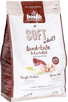 Сухий корм для дорослих собак Bosch Soft Land-Ente&Kartoffel зі смаком качки та картоплі 2.5 кг (4015598009225)