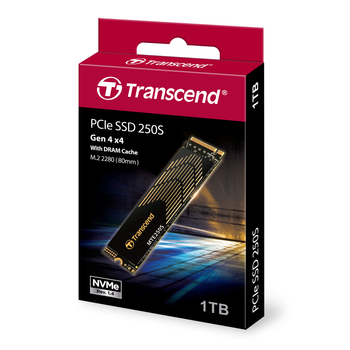SSD накопитель Transcend MTE250S M.2-2280 PCIe Gen4 x4 NVMe 1TB (TS1TMTE250S)