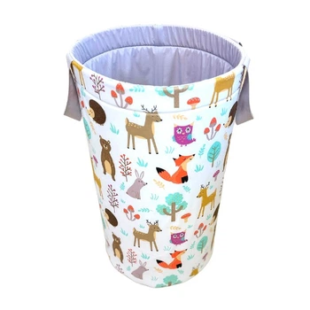 Корзина для іграшок WIGWAMHOME "Звірі + сірий", 80х40 см
