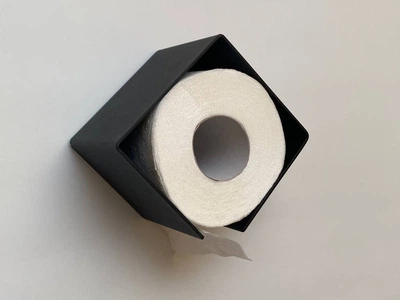 Тримач для туалетного паперу Cube E-home (чорний металевий)