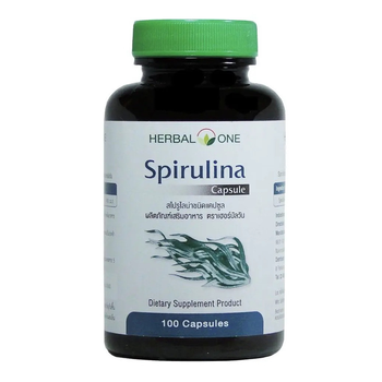 Спіруліна органічна в капсулах Spirulina 100 шт. Herbal One (8853353300516)