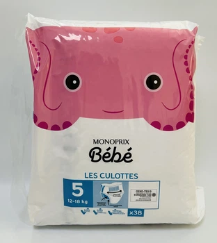 Підгузки-трусики преміум якості Monoprix Bebe 5 розмір 38 шт 12-18 кг