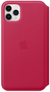 Чохол-книжка Apple Leather Foliо для Apple iPhone 11 Pro Max Raspberry (MY1N2)