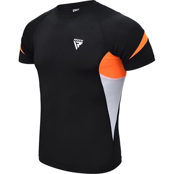 Рашгард із коротким рукавом RDX Lycra Orange XL (1757_40244)