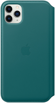 Чохол-книжка Apple Leather Folio для Apple iPhone 11 Pro Max Peacock (MY1Q2)