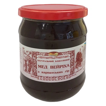 Мед бджолиний натуральний Мед Карпат "Вейріха" 600г