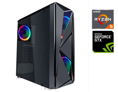 Игровой ПК 1stPlayer Color Miditower NEW / AMD Ryzen 5 4500 (6(12) ядер по 3.6-4.1GHz) / 16GB DDR4 / 480GB SSD / GeForce GTX 1080 Ti, 11 GB GDDR5X, 352-bit / 750W б/у