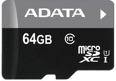 ADATA Premier microSDXC 64GB UHS-I Class 10 (AUSDX64GUICL10-RA1)