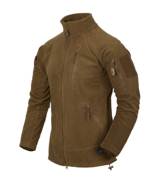 Кофта Alpha Tactical Jacket - Grid Fleece Helikon-Tex Coyote 2XL Тактическая мужская