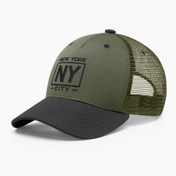 Кепка бейсболка с сеткой тракер INAL Нью Йорк NY New York XXL / 61-62 Оливковый 136461