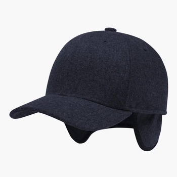 Кепка бейсболка чоловіча зимова з вушками INAL blank XXL / 61-62 Синій 265061