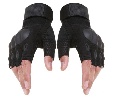 Перчатки мужские без пальцев Черный размер XL (Alop) надежная защита и комфорт в полевых условиях для активного отдыха и туризма комфорт и уверенность в любых условиях