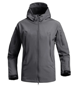 Мужская куртка мембранная размер L Серый (Alop) надежная и комфортная на поле боя функциональная для любых задач защита от ветра и дождя